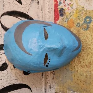 Vintage Handmade Paper-Mache Mask for Decor